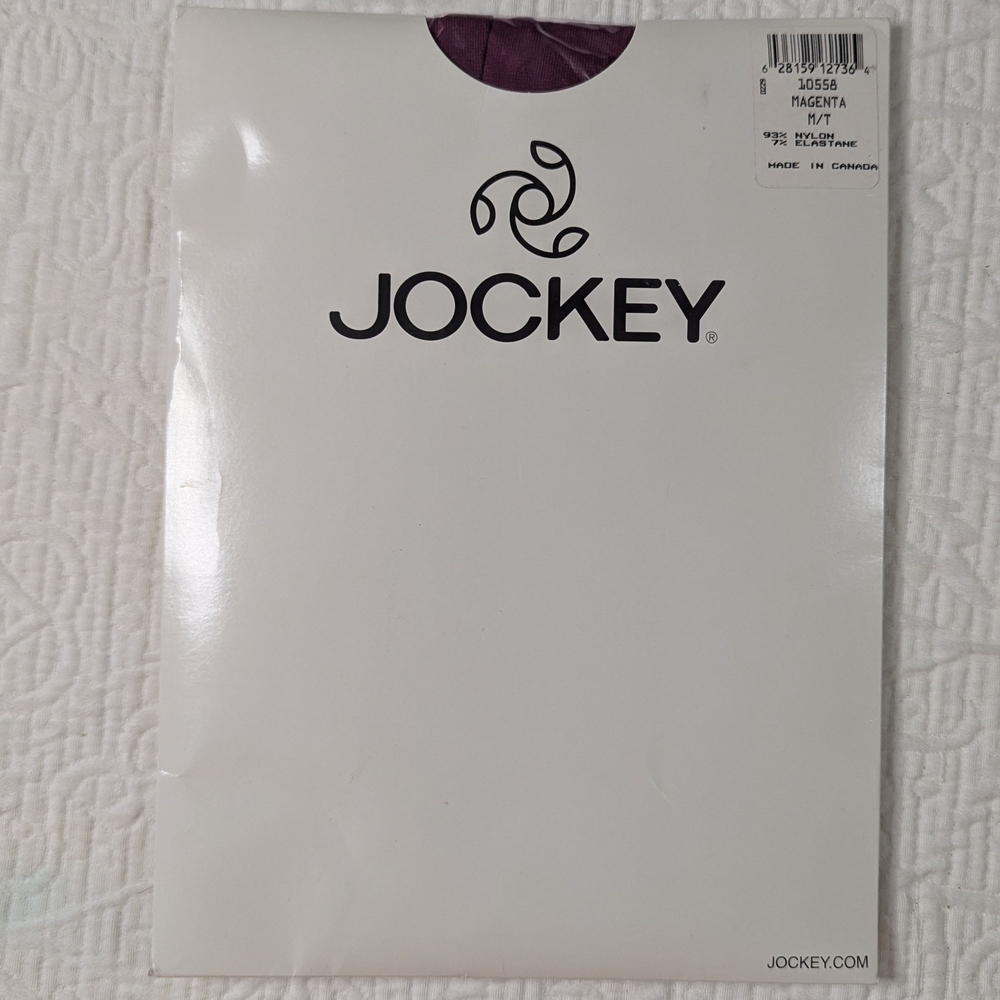 Jockey‎ Berry/Magenta Pantyhose/Tights Size M/T Vintage NWT - Picture 2 of 5